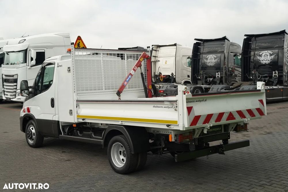 Iveco DAILY 35-140 / BASCULATOR DIN OȚEL + HDS HMF HYFA / CAPACITATE MAXIMĂ DE RIDICARE 430 KG / EXTENSIE MAXIMĂ 2 M / DUBLU / EURO 6 - 13