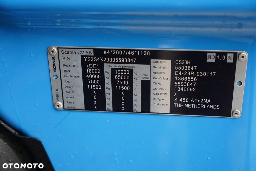 Scania S 450 / RETARDER / KLIMA POSTOJOWA / ALUFELGI / OPONY 100% - 38