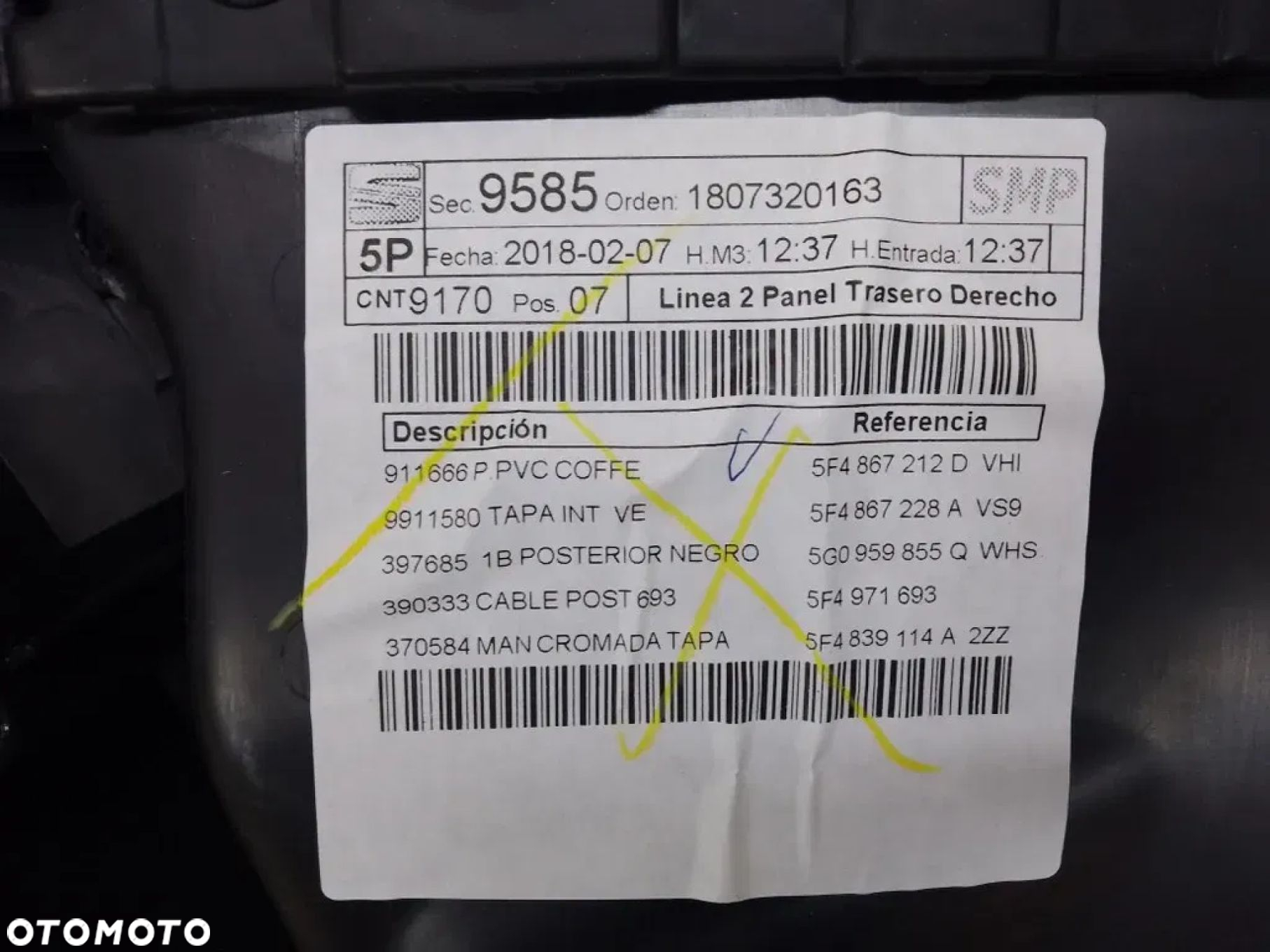 Boczek Drzwi Przedni Tylny Komplet Seat Leon III 5F0 HB 5-Drzwi - 15