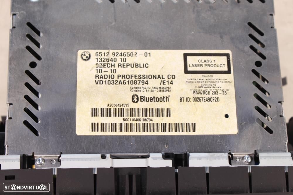 Rádio Bmw 3 (E90)  65129246502 / 9246502 /  Profissional - 7
