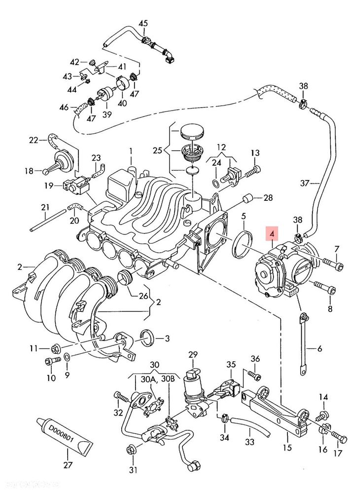przepustnica audi a3 8l 1.8 06a133064j a3 8l 1.8 - 2