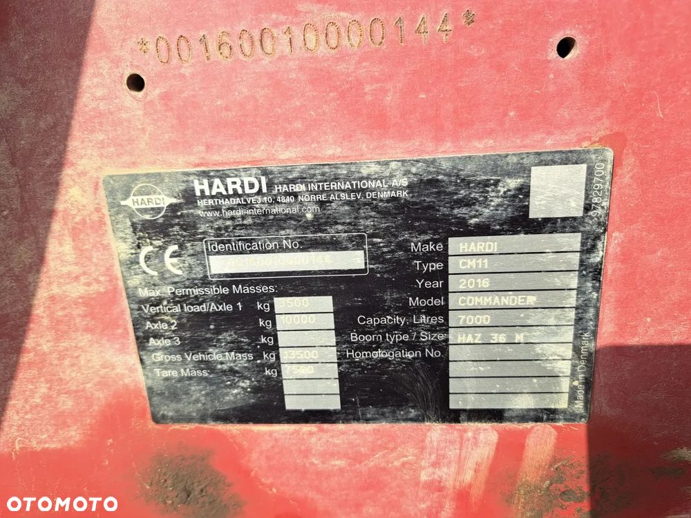 Hardi Commander 7000. 36 HAZ - 13