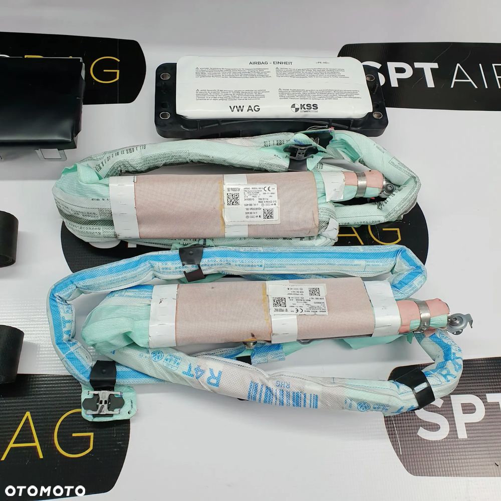 VW GOLF VII 7 LIFT DESKA ROZDZIELCZA KONSOLA KOKPIT PULPIT PODUSZKI AIRBAG AIR BAG PASY KIT SET - 8