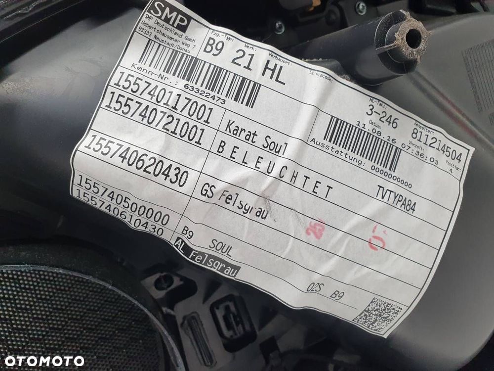 BOCZEK DRZWI TYŁ LEWY TAPICERKA AUDI A4 B9 AVANT FELSGRAU - 9