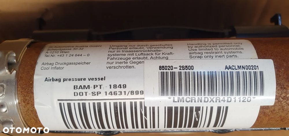 Kurtyna airbag poduszka boczna prawa Hyundai IX35 85020-2S500 - 8