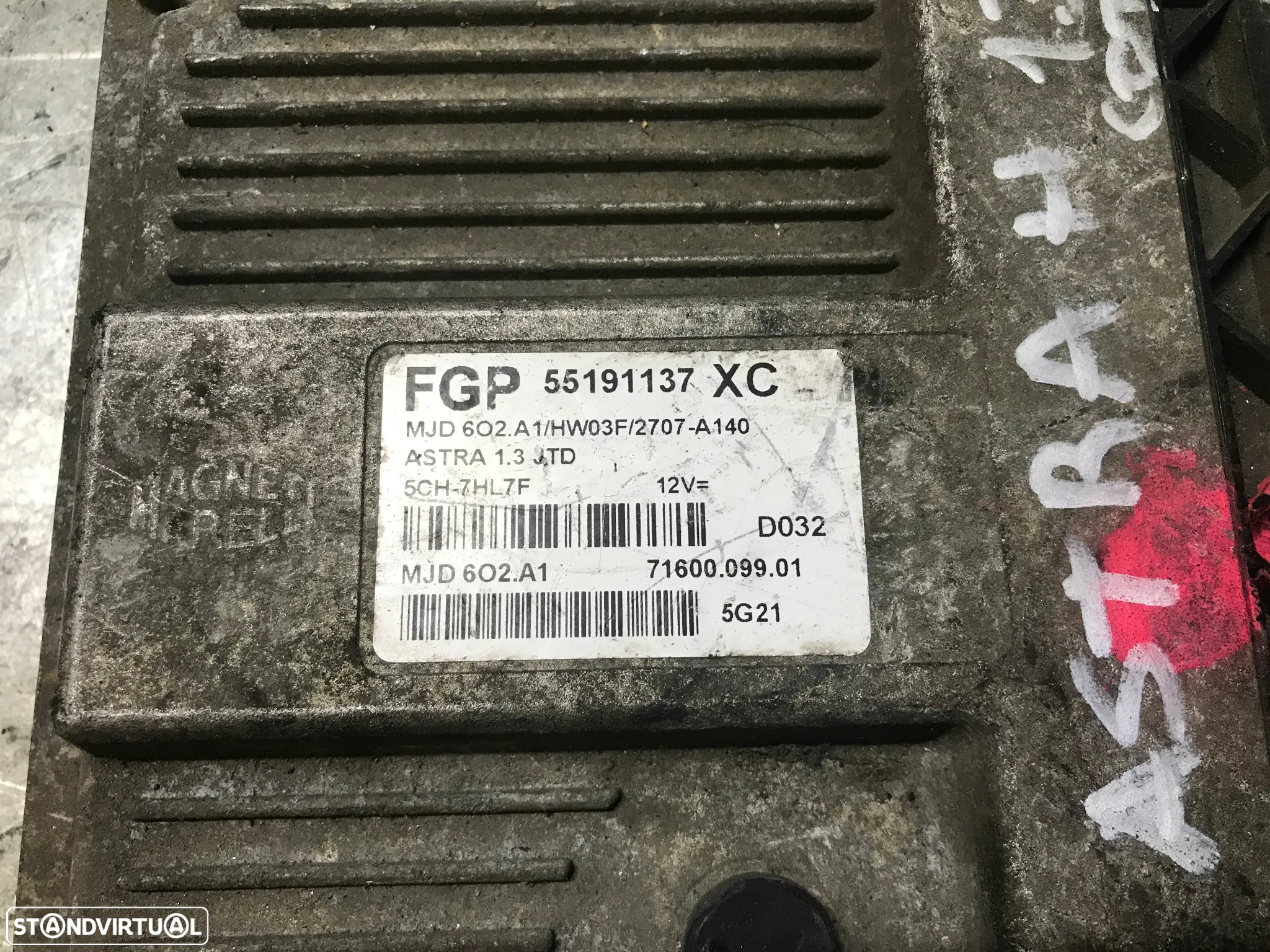 CENTRALINA DO MOTOR OPEL ASTRA H 1.3CDTI 55191137 XC MJD602A1 - 3