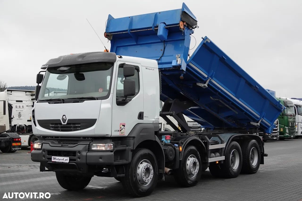 Renault KERAX 430 / 8x4 / BASCULANTE / HYDROBOARD / HYDROCLAP / BORDMATIC / EURO 5 EEV - 1