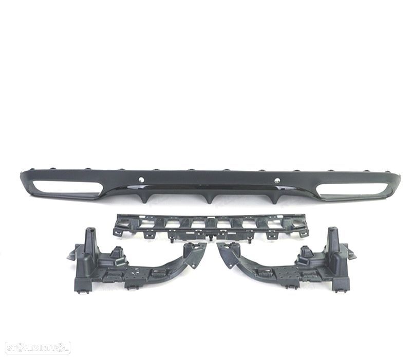 DIFUSOR MERCEDES C-CLASS C205 COUPE AMG 14-18 LOOK C63 MOLDURA PRETO BRILHANTE - 2