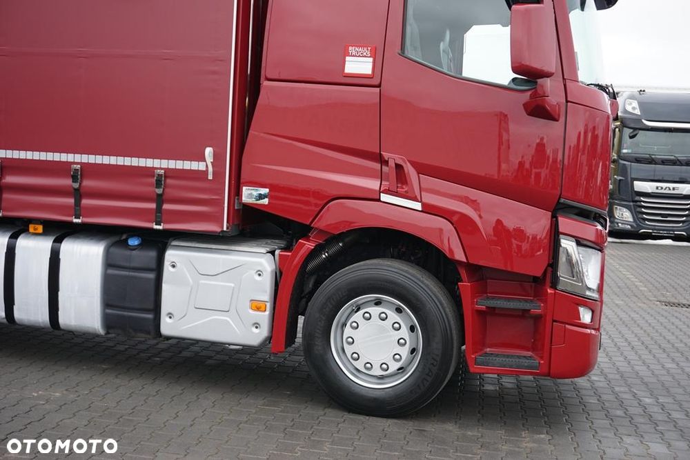 Renault T 380 / ACC / E 6 / FIRANKA + WINDA / 20 PALET / DŁ. 8,2 M / OŚ SKRĘTNA - 18