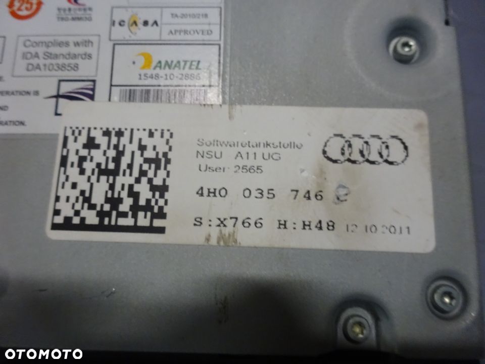 4H0035746C czytnik multimedia MMI  SD Audi A8 D4 USA  czesci - 2