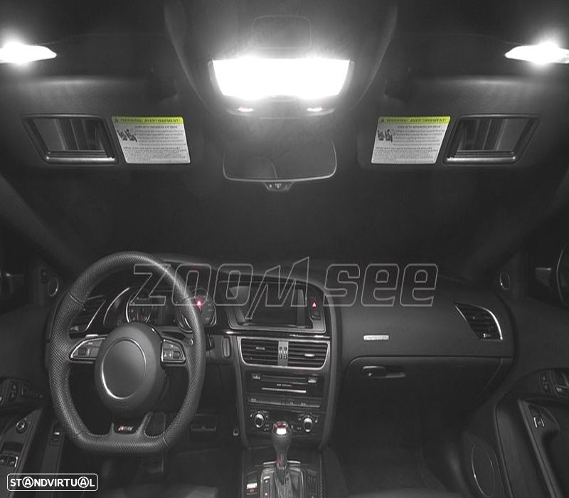 KIT COMPLETO 16 LAMPADAS LED INTERIOR PARA AUDI A5 S5 RS5 B8 08-15 - 2