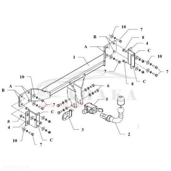 Hak Holowniczy Automat Do Bmw Seria 5 E61 Touring Kombi 2004-2010 - 3