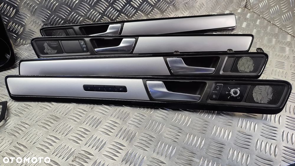VW TOUAREG 7P 10-18R DEKORY LISTWY OZDOBNE DRZWI KOMPLET RAMKI CZARNE ZE SREBRNYM 7P6858602 ENGINE - 6