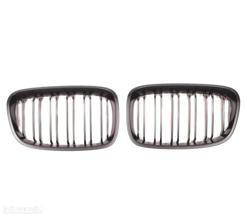 GRELHAS FRONTAIS DUPLAS BMW F20 PRE-LCI 11-15 LOOK M1 PRETO MATE - 2