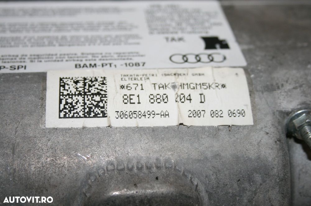 Airbag Pasager Audi A4 B7 An 2004-2008 Dezmembrez Audi A4 B7 2.0 BPW - 4