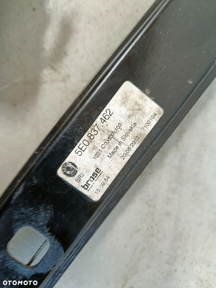 Mechanizm podnoszenia szyby Skoda Octavia 3 III Prawy Przód Przedni - 6