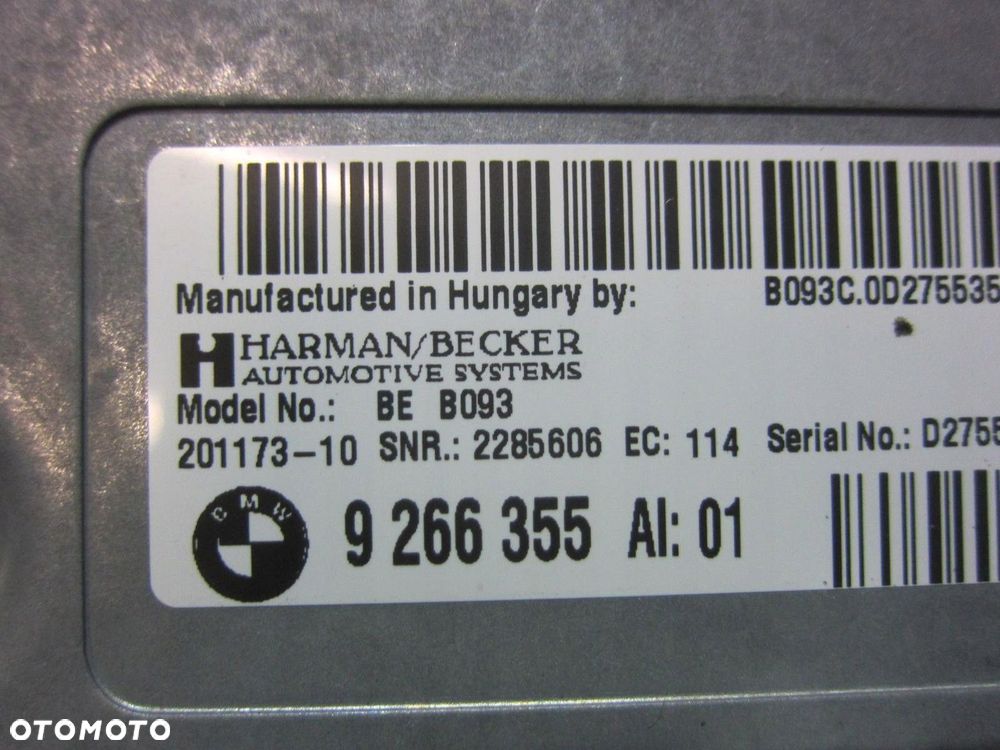 BMW 5 F10 WZMACNIACZ HIFI 65129266355 65129312592 65129239388 9266355 - 7