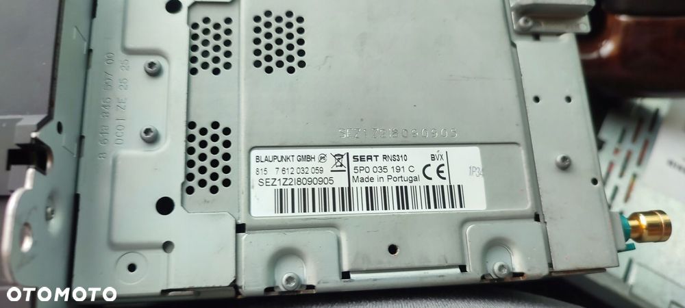 Radio Nawigacja Oryginalne Seat Rns 310 5P0035191C Kod Bdb - 12