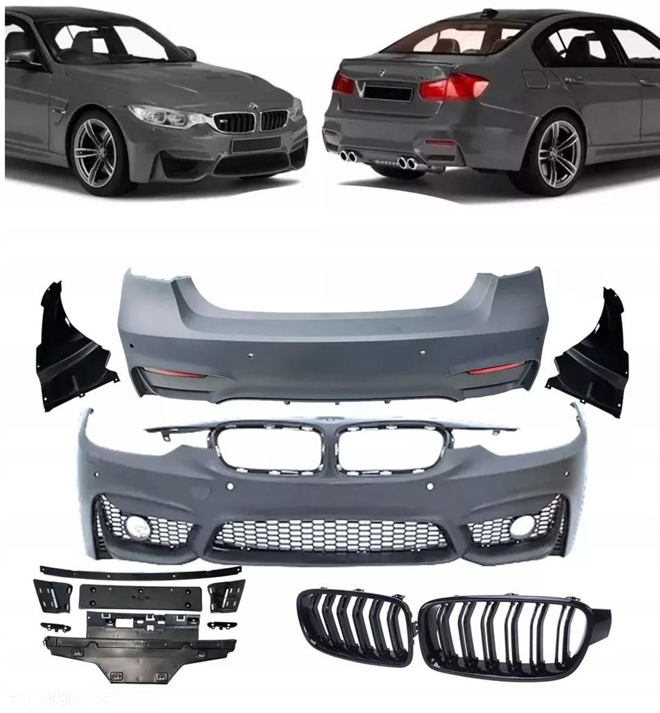 Zderzak Przod Tyl kpl Tuning Sport M3look M-pakiet Bmw 3 f30 2011-2020 - 2