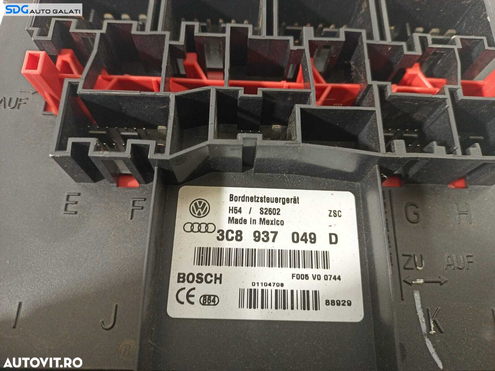 Unitate Modul Calculator Confort Comfort Panou Tablou Sigurante Volkswagen Jetta 3 MK3 2005 - 2010 Cod 3C8937049D [L1825] - 4