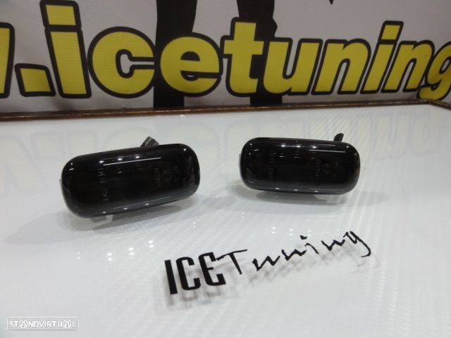 Pisca, farois, farolins laterais led dinâmico fundo preto Audi A3 8P, A4 8E B6, B7, A6 C6 - 4