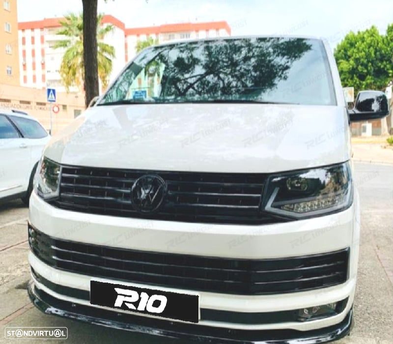CONJUNTO DE FARÓIS VOLKSWAGEN VW T6 15-19 COM DRL PRETOS COM PISCAS LED - 3