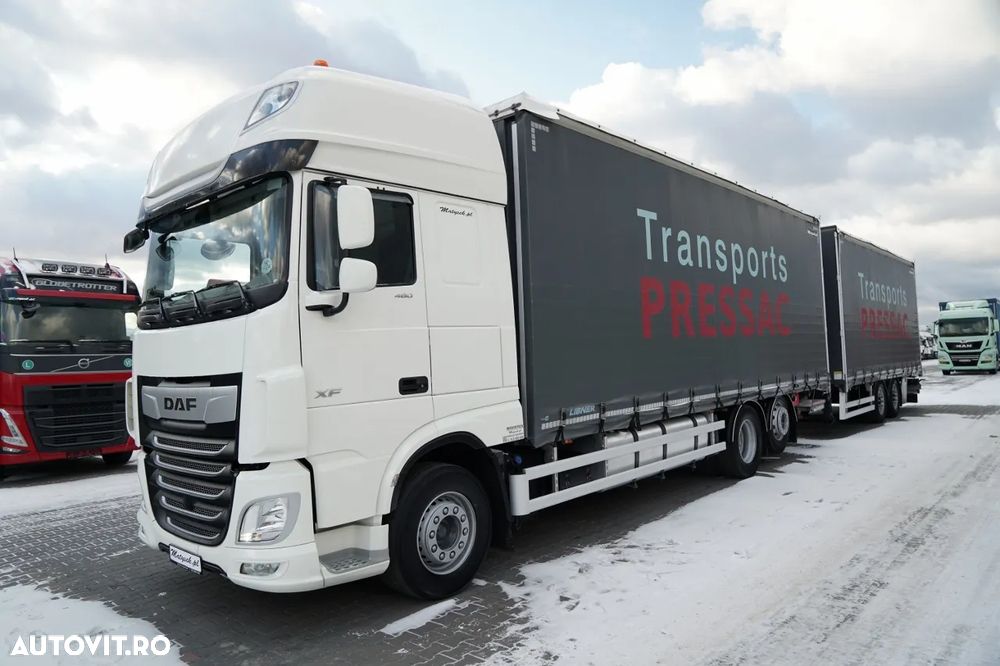 DAF XF 480 / COMBINAȚIE TANDEM / 120 M3 / DRIVE-THROUGH / PUNTE RIDICATĂ / PUNTE DE DIRECȚIE / PLATĂ PENTRU ȘI ȘI PLĂȚI / DHOLLANDIA LIFT / I-PARK COOL / + LECITRAILER / PUNȚI SAF - 2