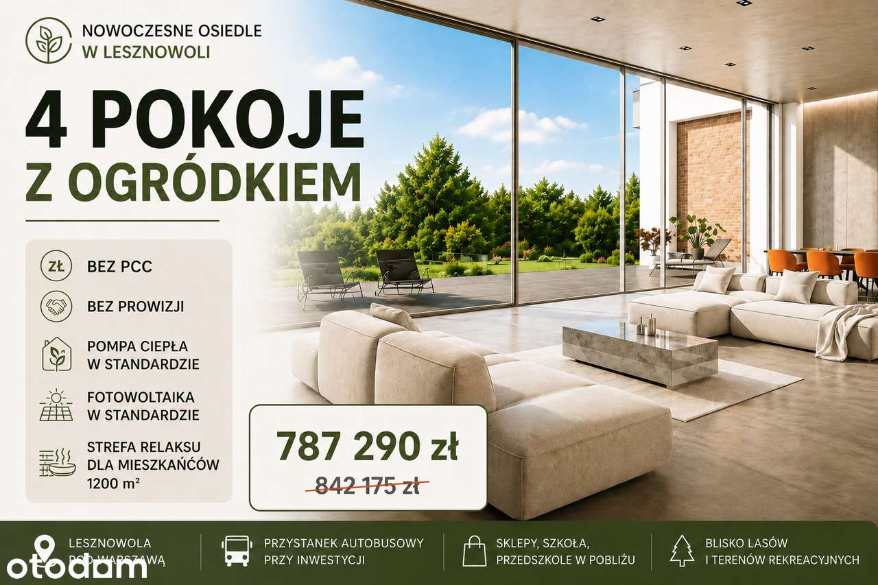 Gotowe 4 pokoje z ogródkiem | bez PCC | bez prowizji