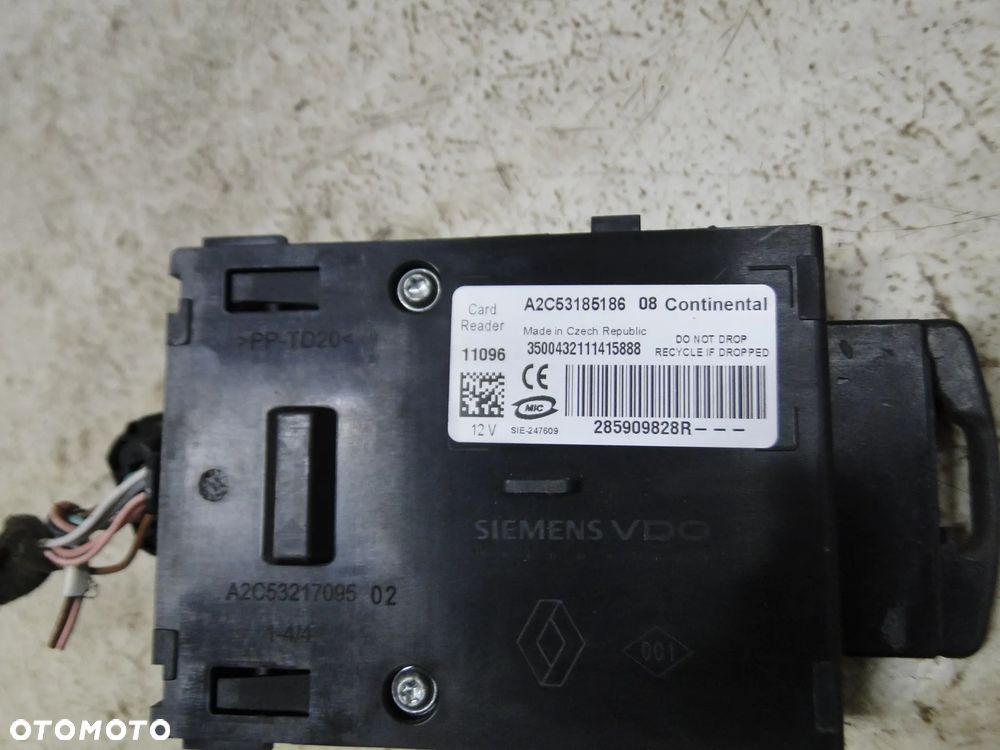 RENAULT MEGANE III 3 SCENIC III 3 STACYJKA KLUCZYK CZYTNIK KARTY KARTA 1.5DCI EUROPA - 8