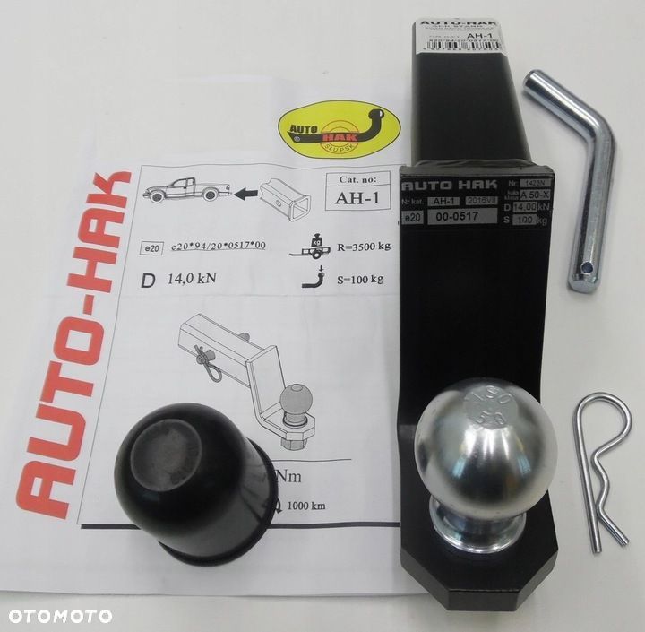 Hak Holowniczy USA Adapter do Aut z USA 52x52mm AH-1 (OBNIŻA -30mm) - 2