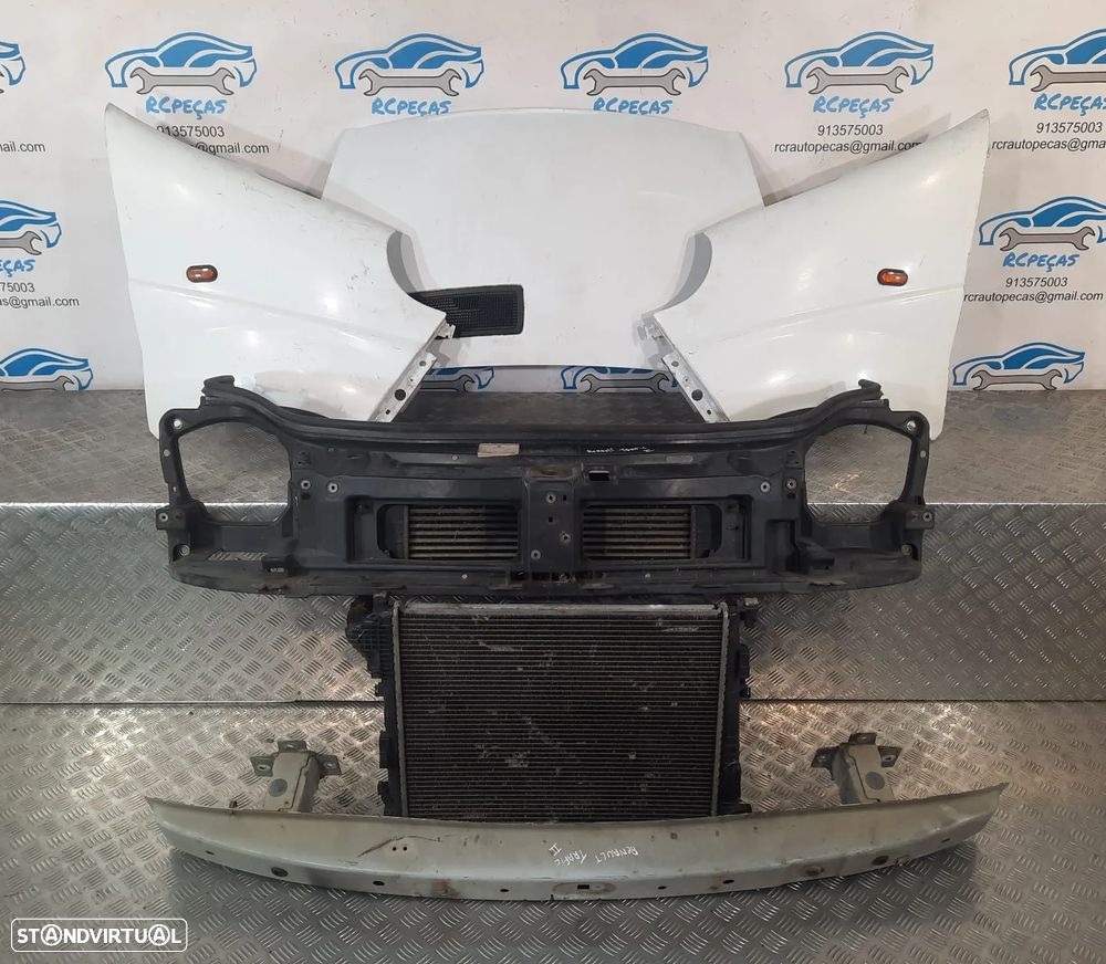 FRENTE COMPLETA RENAULT TRAFIC II 2 MK2 FASE I 1 CAPOT PARACHOQUES GUARDA-LAMAS OTICAS RADIADOR VENTILADOR FRENTE FIBRA REFORÇO - 8