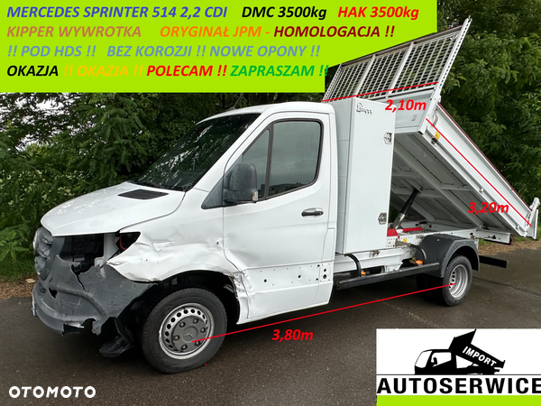 Mercedes-Benz Sprinter 514 2.2 CDI Kipper Wywrotka ORYGINAŁ Homologacja !! DMC 3,5t