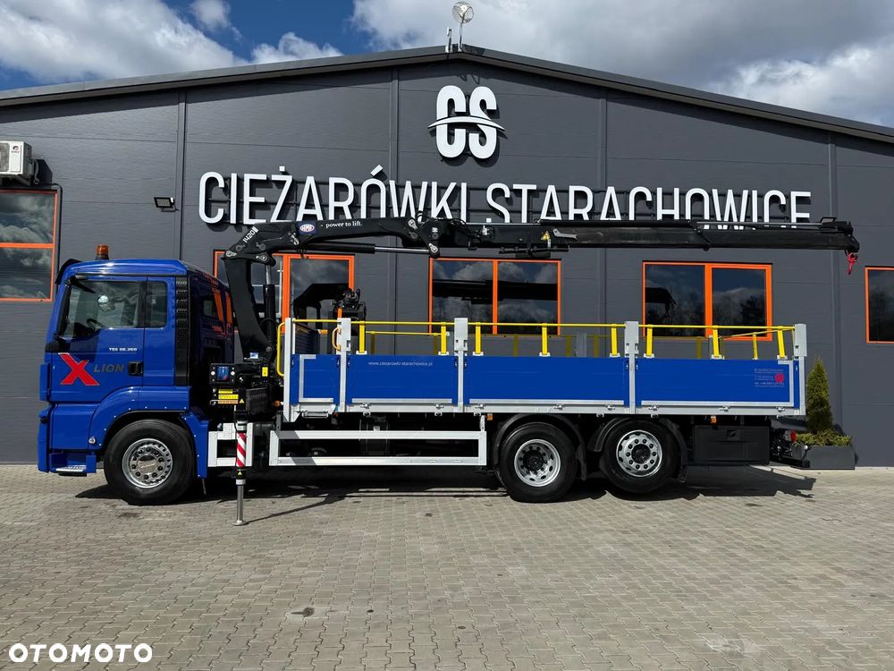 MAN TGS TGX 26.360 / E6 / 143tys km !!! skrzynia + żuraw HMF / manual / dzwig HDS kran crane 6x2 / 6x4 - 3