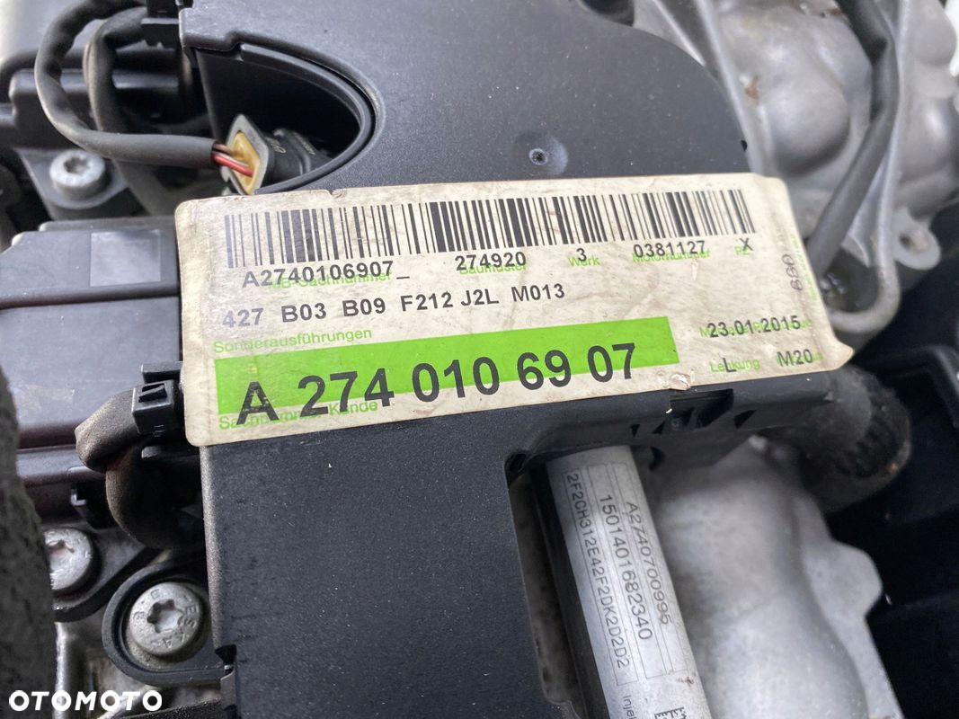 Silnik kompletny 274920 Mercedes E200 E250 CGI W212 W207 2.0 CGI M274.920 - 5