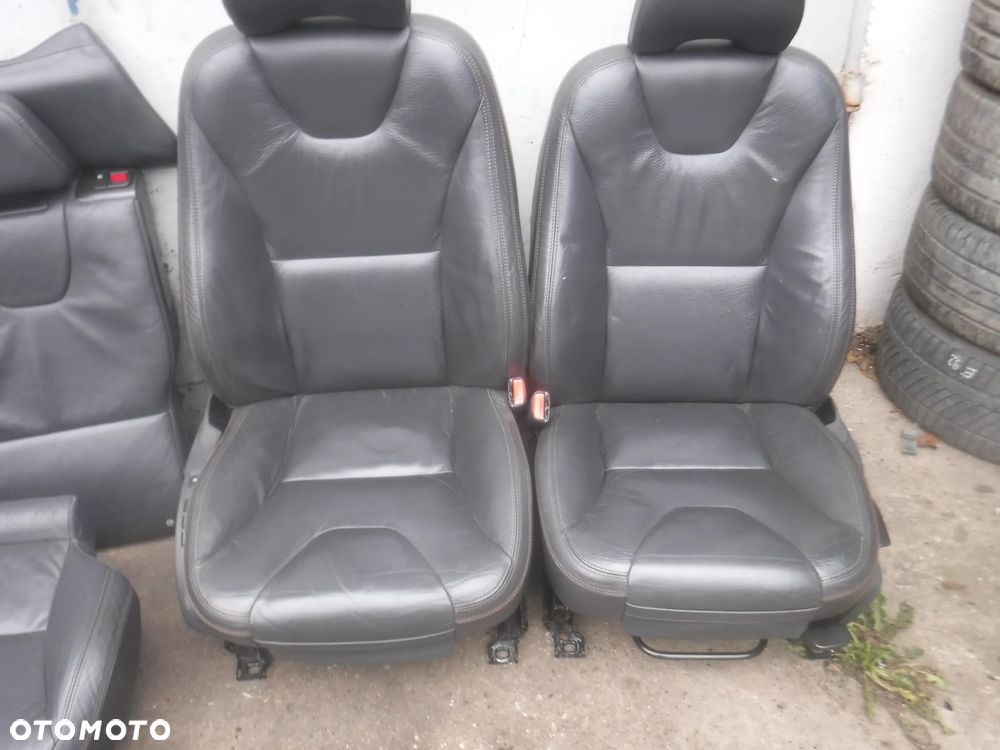 Volvo XC60 I skory skorzane fotele siedzenia kanapa grzane - 2