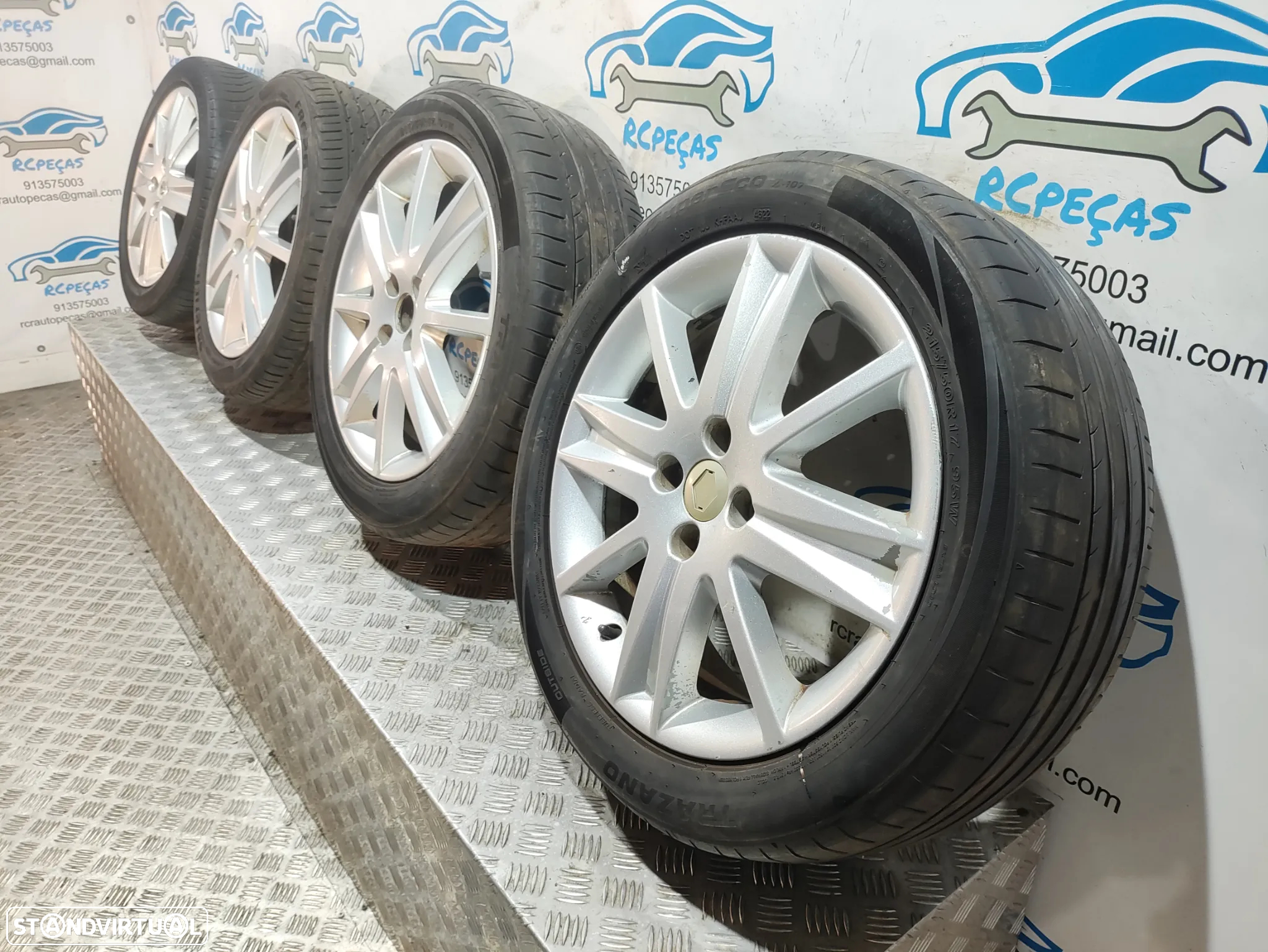 - Conjunto Jantes 17 Originais Renault Megane 2 MK2 6,5J ET49 4x100 - 3