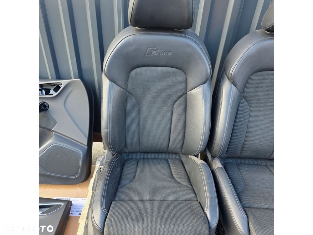 FOTEL FOTELE AUDI Q3 8U S LINE SKÓRA + MATERIAŁ KOMPLET ! - 7