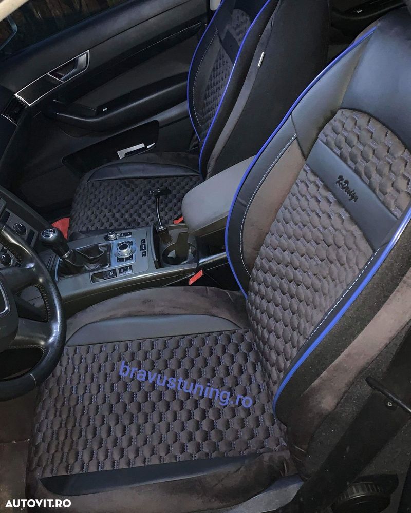 Huse scaun auto VELUR (tip Alcantara) Passat B5,B6,B7,B8 set complet - 1