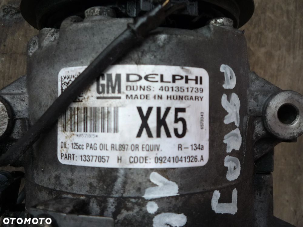 OPEL ASTRA J 1.4T KOMPRESOR KLIMATYZACJI 13377057 - 2