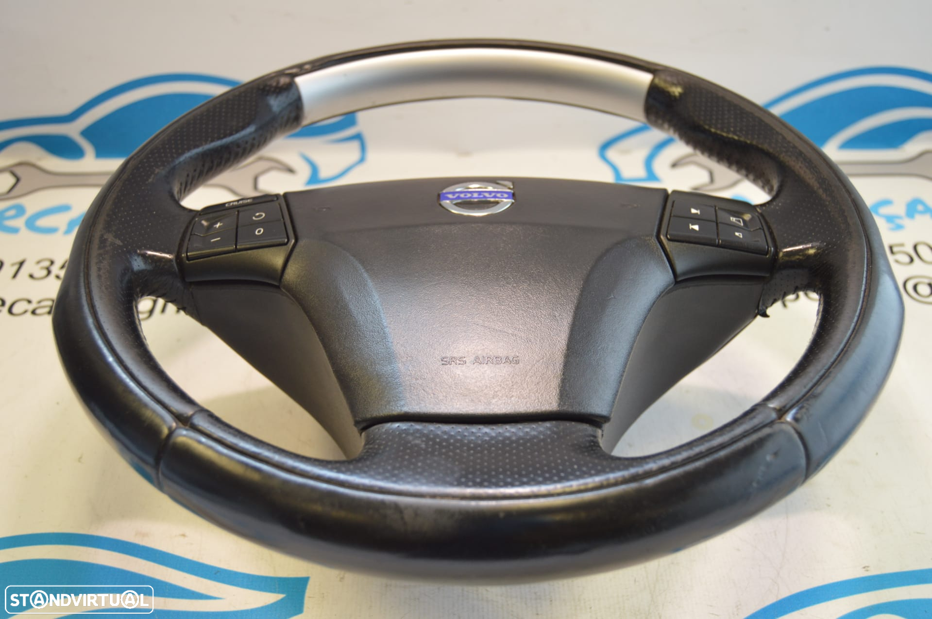 VOLANTE GUIADOR COMPLETO VOLVO C30 533 RDESIGN R-DESIGN R DESIGN PELE PERFURADA COMANDOS MULTIFUNÇÕES AIRBAG V50 V60 - 3