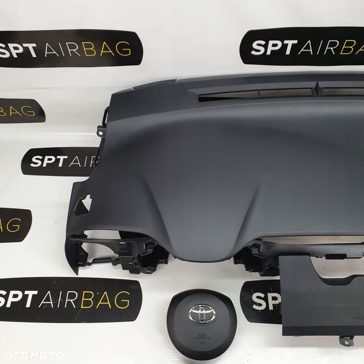 TOYOTA YARIS 3 III LIFT DESKA ROZDZIELCZA KONSOLA KOKPIT PULPIT PODUSZKI AIRBAG AIR BAG PASY KIT SET - 2