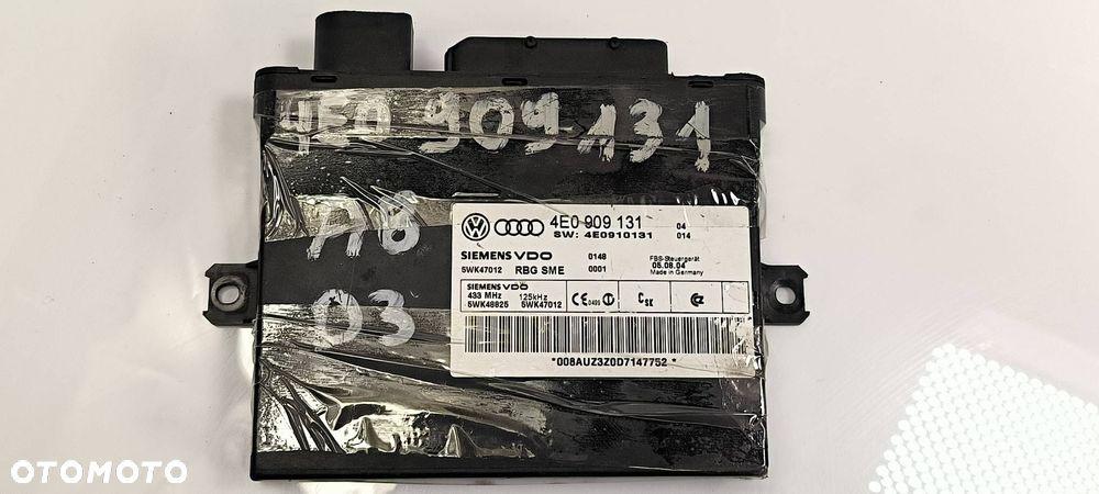 KOMPUTER AUDI A8 D3 4E0909131 - 2