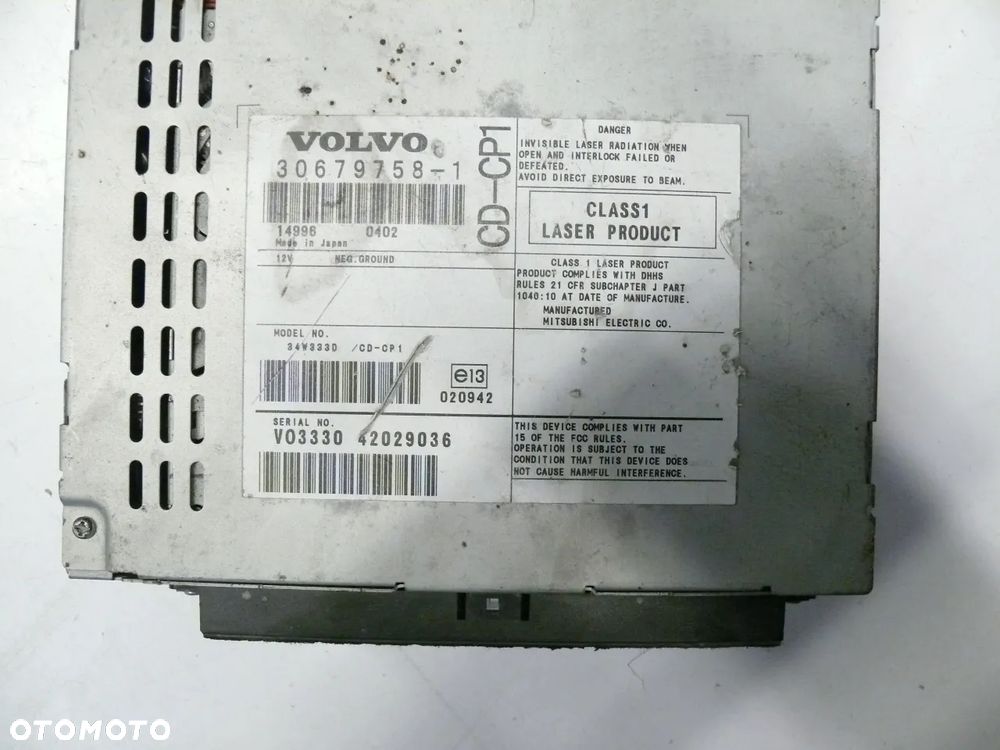 RADIO ODTWARZACZ CZYTNIK CD VOLVO V50 S40 II 2004 - 2