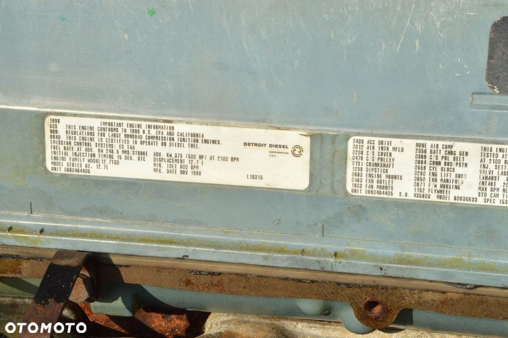 silnik terex ta35 detroit series 60 12.7 jelcz c424 volvo vn kenworth t600 - 8