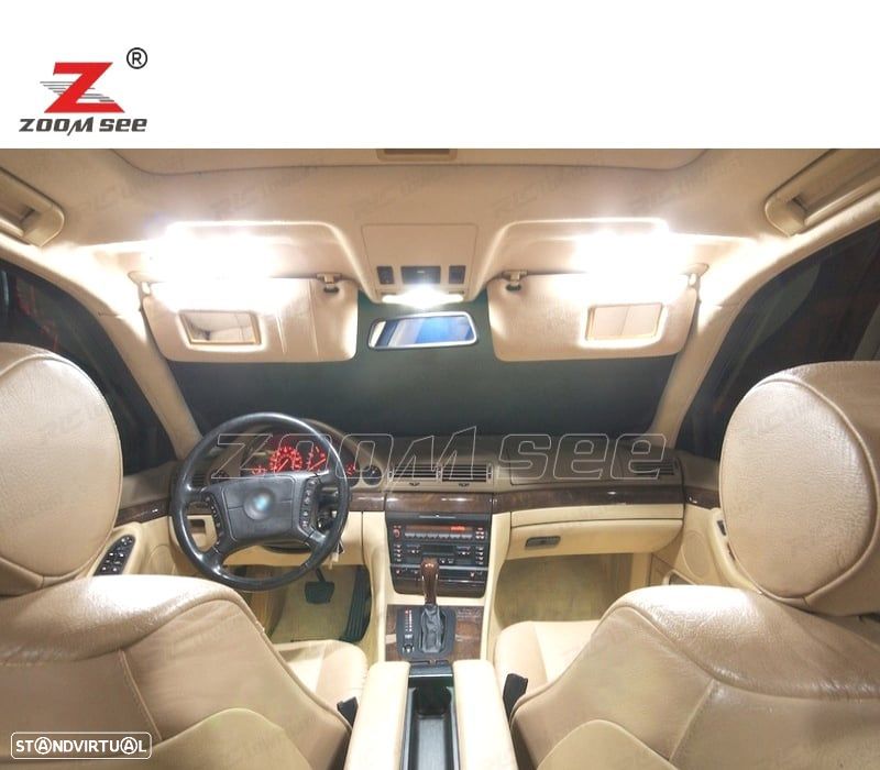 KIT COMPLETO DE 19 LÂMPADAS LED INTERIOR PARA BMW 7 SERIE E38 SEDAN 725TDS 728I 728IL 728I X 1994-2 - 2
