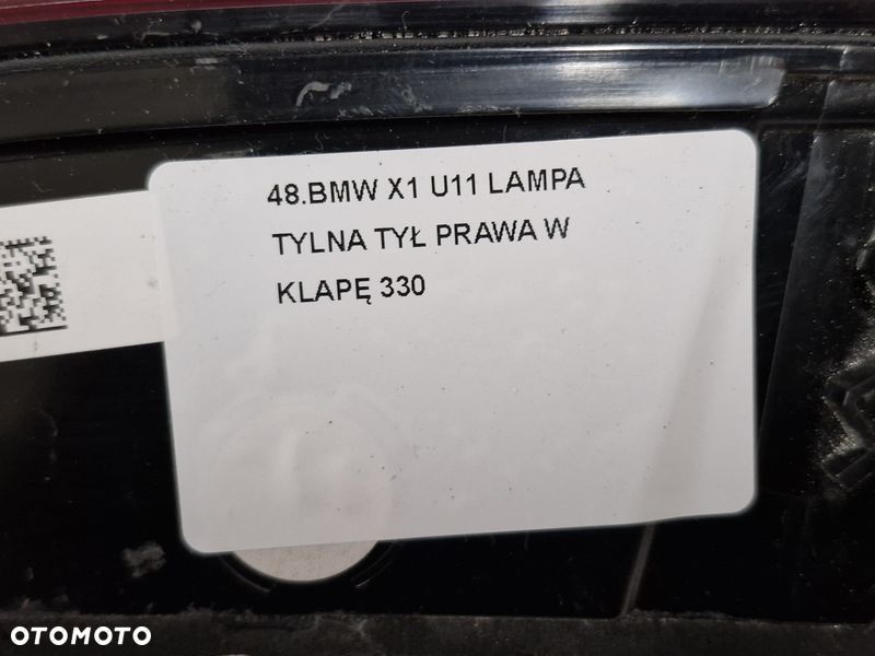 BMW X1 U11 LAMPA TYLNA TYŁ PRAWA W KLAPĘ - 6