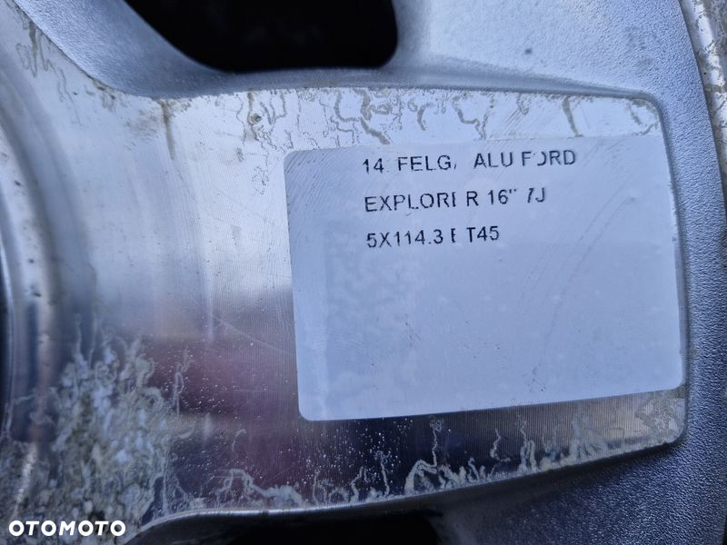 FORD EXPLORER 2 II FELGA ALUMINIOWA ALUFELGA 16" CALI 7J 5x114.3 ET45 - 2