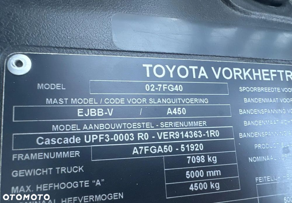 Toyota Toyota 02-7FG45 / 4500 KG - 10