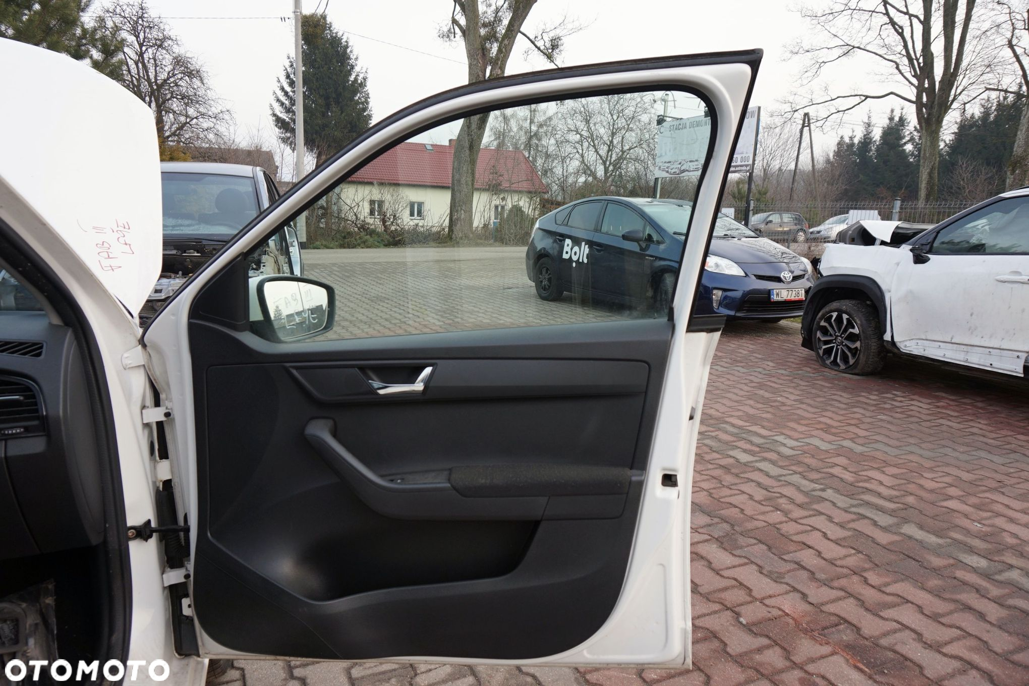 DRZWI PRZEDNIE PRAWE FABIA III LIFT KOMBI LF9E  BIAŁY SKODA 2018-2022 - 5