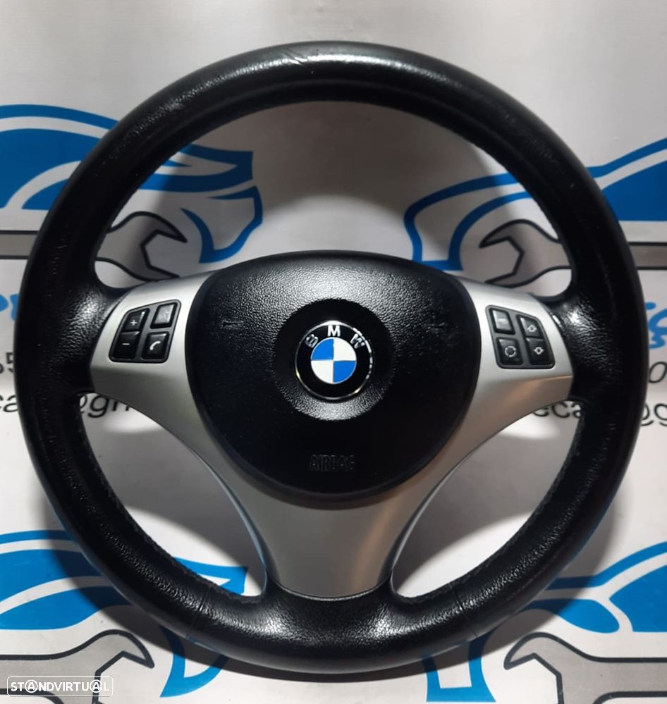 VOLANTE GUIADOR COMPLETO BMW SERIE 1 E81 SERIE 1 E87 E82 E88 SERIE 3 E90 E91 E92 E93 X1 E84 PELE AIRBAG COMANDOS MULTIFUNÇÕES CONTROLO - 1